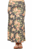 MAXI SKIRT IN GREY FLORAL
